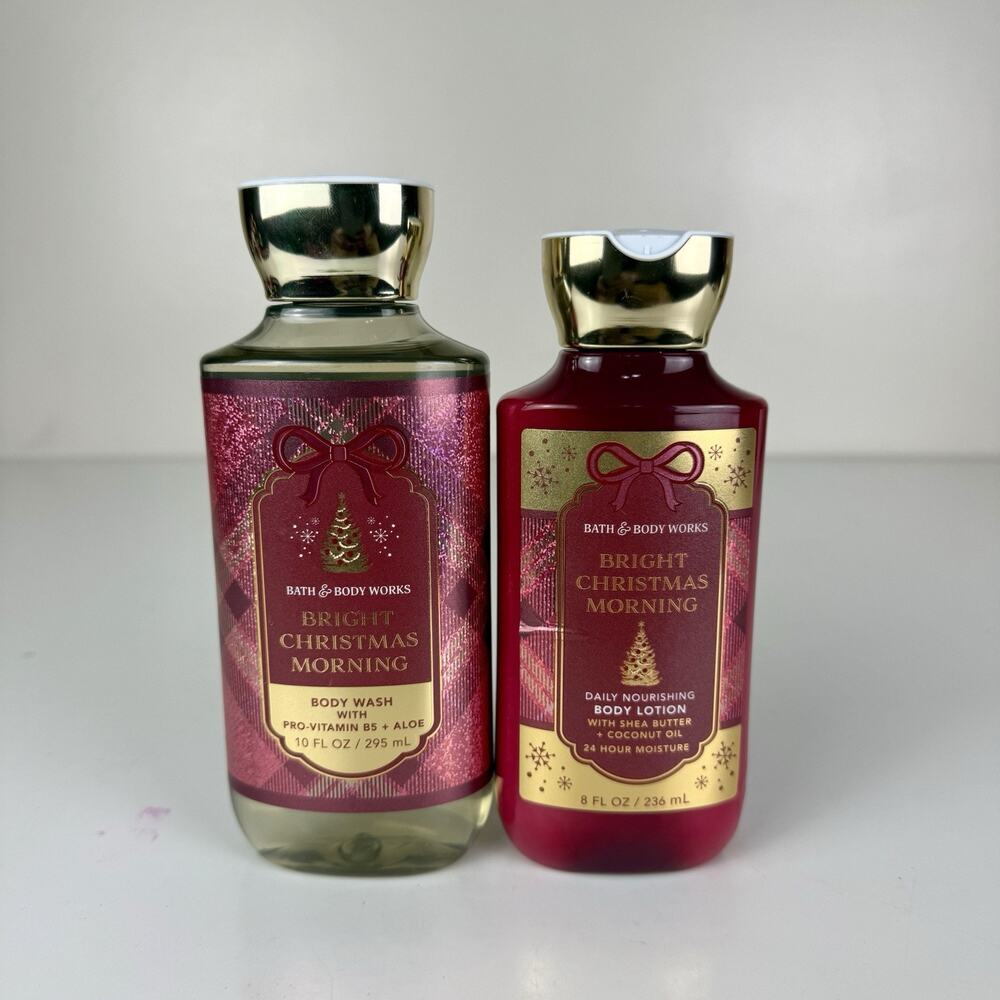 Bath & Body Works BRIGHT CHRISTMAS MORNING Set Lotion & Body Wash 2pc
